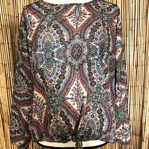 Cha Cha Vente Front Tie Top